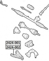 Рычаг независимой подвески колеса ASVA 2424-002