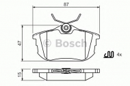 Комплект тормозных колодок BOSCH 0 986 494 506