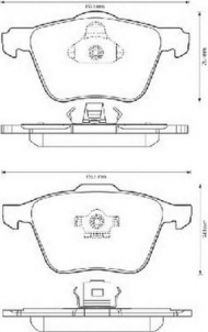Комплект тормозных колодок JURID 573143J-AS