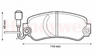 Комплект тормозных колодок BENDIX 571286B
