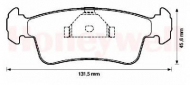 Комплект тормозных колодок BENDIX 572323B