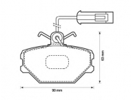 Комплект тормозных колодок BENDIX 571330B
