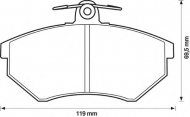 Комплект тормозных колодок BENDIX 571357B