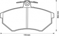 Комплект тормозных колодок BENDIX 571376B
