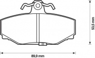 Комплект тормозных колодок BENDIX 571418B