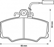 Комплект тормозных колодок BENDIX 571433B