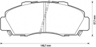 Комплект тормозных колодок BENDIX 572393B