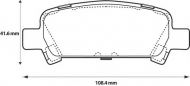 Комплект тормозных колодок BENDIX 572424B