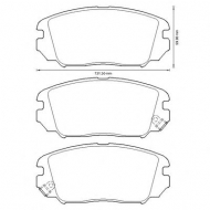 Комплект тормозных колодок BENDIX 572616B