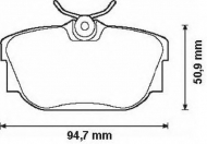 Комплект тормозных колодок BENDIX 573038B