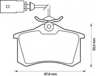 Комплект тормозных колодок BENDIX 573065B