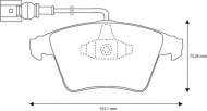 Комплект тормозных колодок BENDIX 573159B