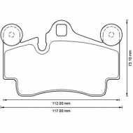 Комплект тормозных колодок BENDIX 573227B