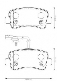 Комплект тормозных колодок BENDIX 573359B