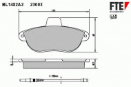 Комплект тормозных колодок FTE BL1482A2