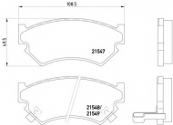 Комплект тормозных колодок MINTEX MDB1508