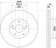 Тормозной диск HELLA 8DD 355 117-431