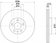Тормозной диск HELLA 8DD 355 118-411