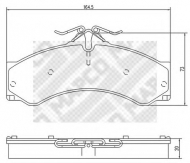 Комплект тормозных колодок MAPCO 6749