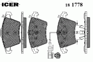 Комплект тормозных колодок ICER 181778