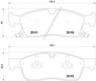 Комплект тормозных колодок PAGID T2053