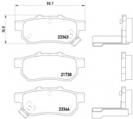 Комплект тормозных колодок PAGID T3107