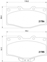 Комплект тормозных колодок PAGID T1251