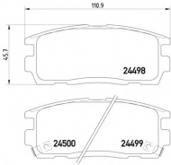 Комплект тормозных колодок PAGID T1659