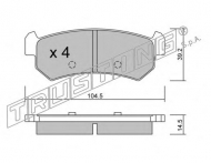 Комплект тормозных колодок TRUSTING 527.0