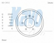 Тормозный барабан KAVO PARTS BD-3852
