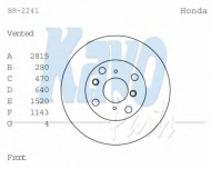 Тормозной диск KAVO PARTS BR-2241