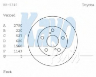 Тормозной диск KAVO PARTS BR-9346