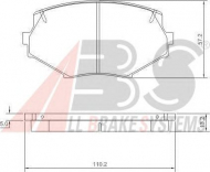 Комплект тормозных колодок A.B.S. 36889 OE