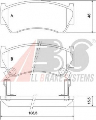 Комплект тормозных колодок A.B.S. 36955 OE