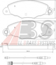 Комплект тормозных колодок A.B.S. 37039 OE