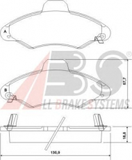 Комплект тормозных колодок A.B.S. 37127 OE