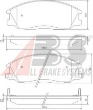 Комплект тормозных колодок A.B.S. 37242 OE
