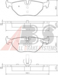 Комплект тормозных колодок A.B.S. 37267 OE