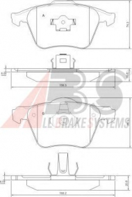 Комплект тормозных колодок A.B.S. 37344 OE