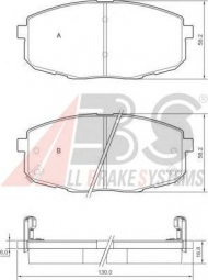 Комплект тормозных колодок A.B.S. 37442 OE