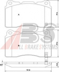 Комплект тормозных колодок A.B.S. 37447 OE