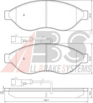 Комплект тормозных колодок A.B.S. 37577 OE