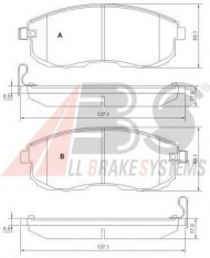 Комплект тормозных колодок A.B.S. 37648