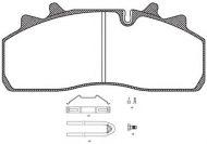 Комплект тормозных колодок KAWE JCA1254.80
