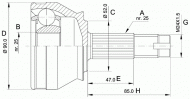 Шарнирный комплект OPEN PARTS CVJ5014.10