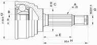 Шарнирный комплект OPEN PARTS CVJ5191.10