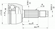 Шарнирный комплект OPEN PARTS CVJ5277.10