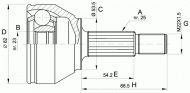 Шарнирный комплект OPEN PARTS CVJ5344.10