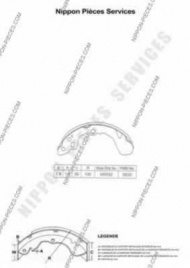 Тормозные колодки NPS D350U12