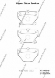 Комплект тормозных колодок NPS T361A03